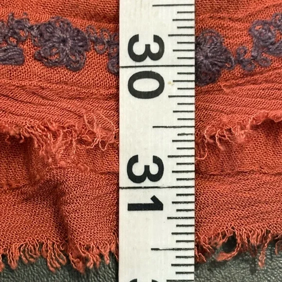 Free People Diamond Embroidered Tunic Top Cinnamon Size Large - Picture 12 of 12